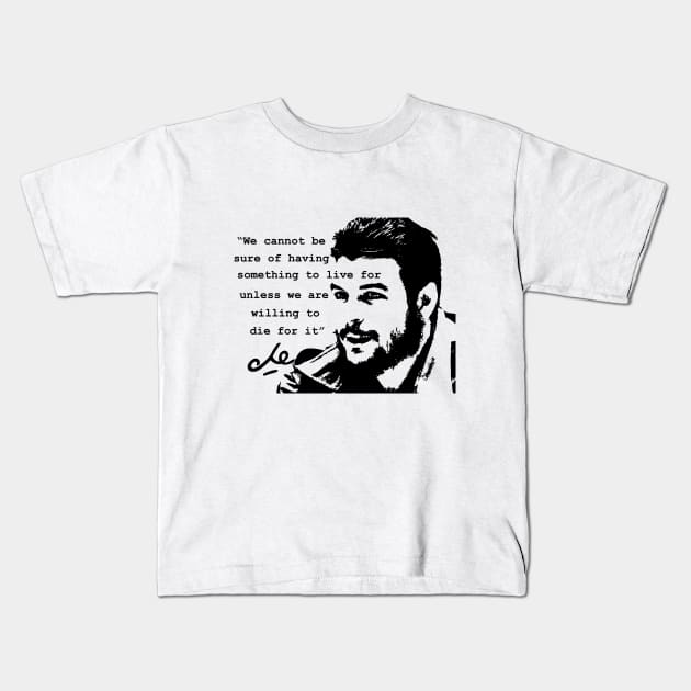 Che Guevara Quote Kids T-Shirt by Mananya